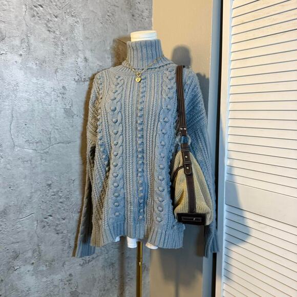 Preppy Soft & Cozy Blue Sweater - Picture 3 of 7